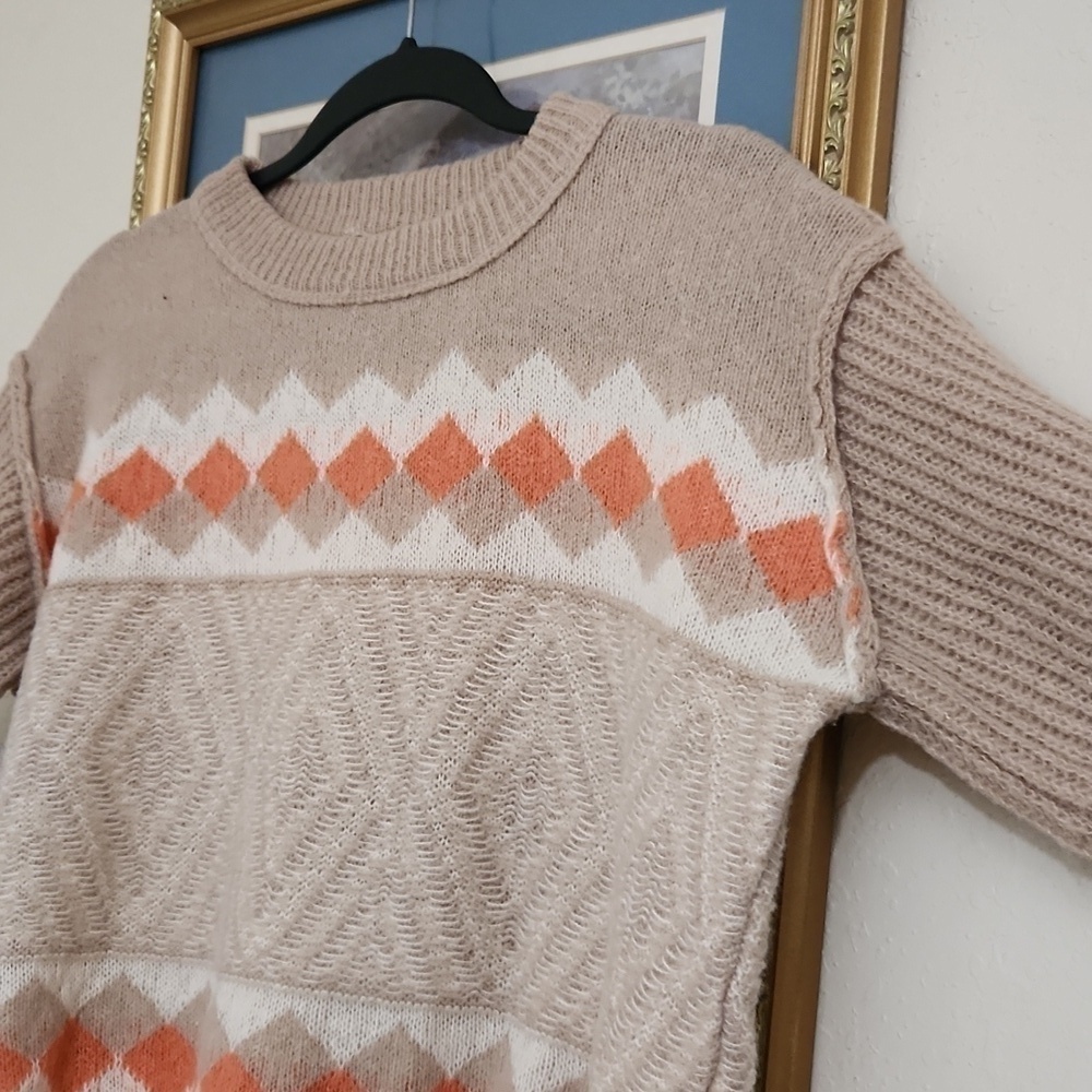 Soft Small/Medium Sweater With Baloon Sleeve Cozy Fall Winter Lagenlook - Picture 4 of 13